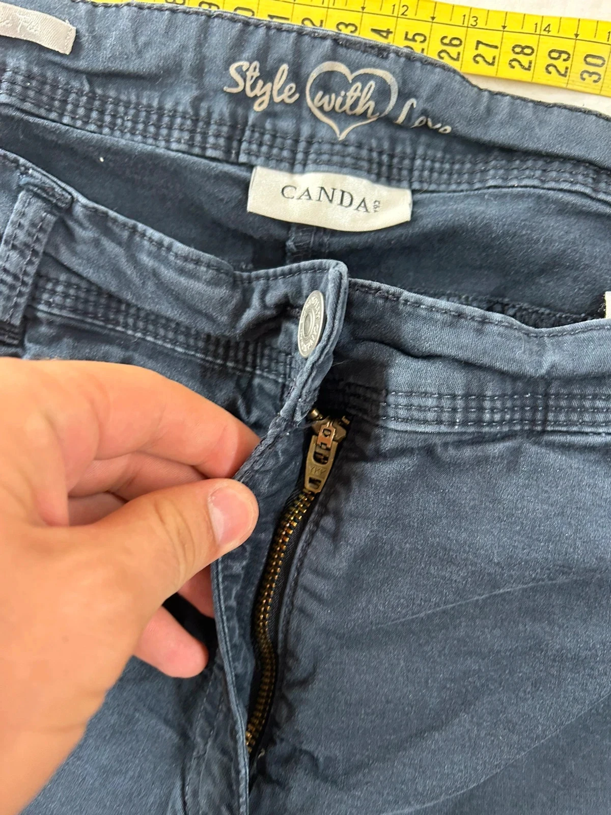 Rechte marineblauwe jeans Canda – photo 11